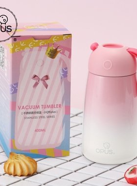 OPUS卡通保温杯男女学生便携不锈钢水壶迷你可爱大肚杯创意水杯子