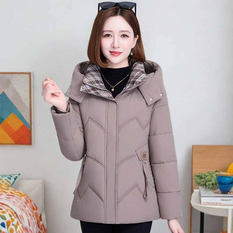 洋气妈妈羽绒棉服女短款冬季加厚棉衣/棉服