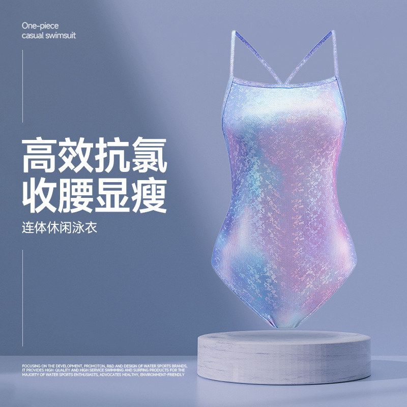 2025新款高级感泳衣女连体三角竞速游泳衣高腰显瘦专业训练泳装