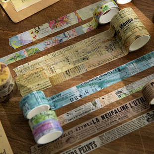 暮光之城复古情怀制造机和纸胶带基础手账素材贴纸