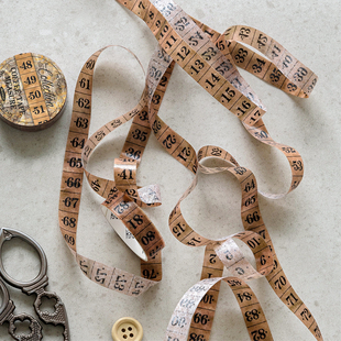 卷尺收藏系列复古和纸拉条胶带手帐拼贴打包装饰