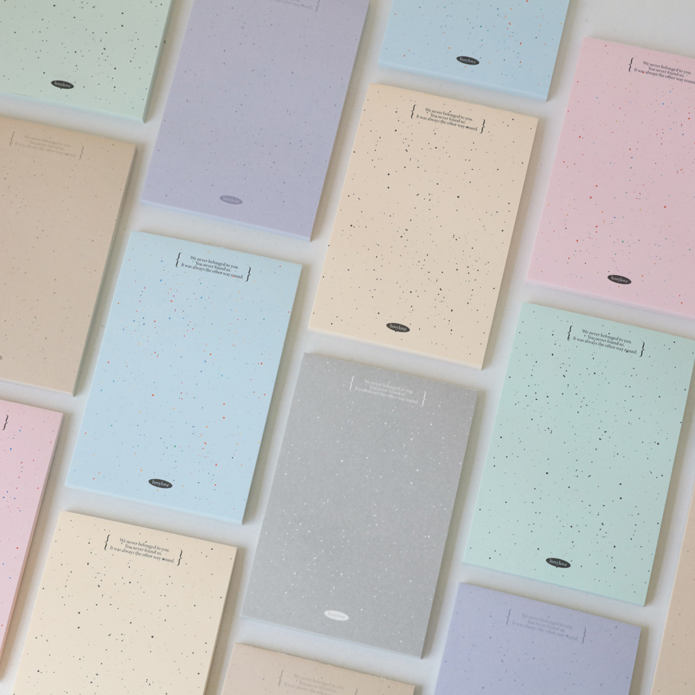 点点墨心长形便签本无粘性INS韩系简约记事手帐DIY装饰纸