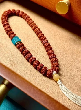 印尼爆肉树王藏式小金刚菩提子手串男士文玩金刚普提手持佛珠盘玩