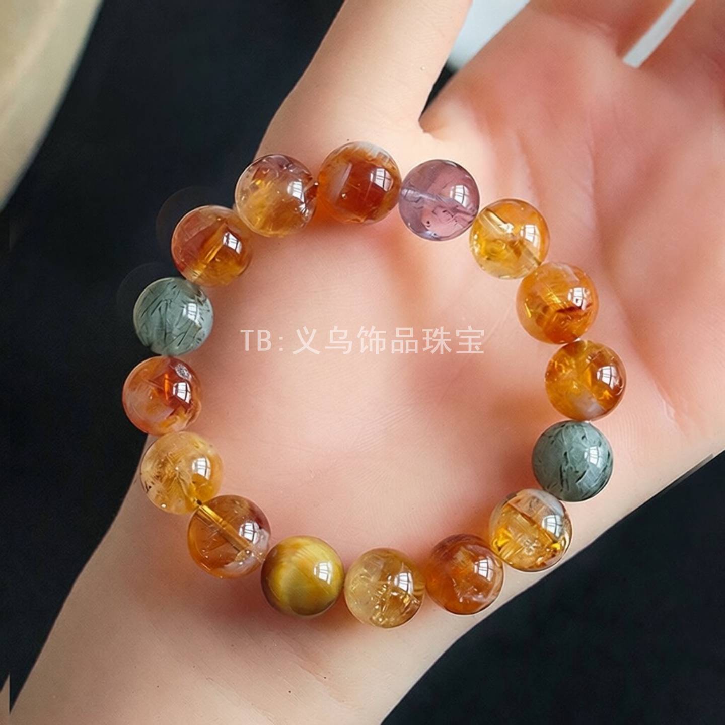 招财暴富20天然黄水晶黄塔晶女