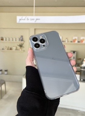 简约全包高清透明适用13promax/12苹果iphone11/15手机壳软14防摔