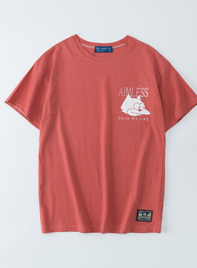 Aimless寂寞猫大LOGO女装T恤