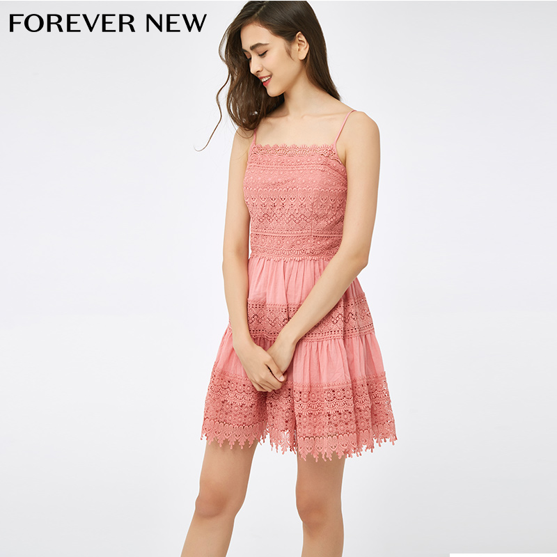 FOREVER NEW 2018´ºÏÄÁ¬ÒÂȹ µõ´ø¹³»¨ïοչ«Ö÷ȹ DR8588CN