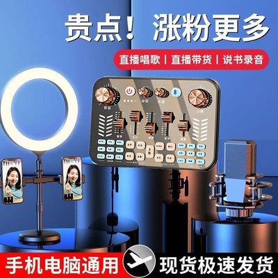 手机电脑平板通用网红直播声卡