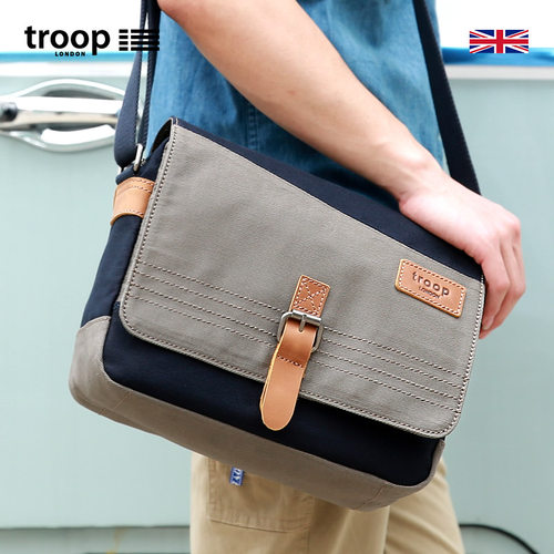 帆布休闲风男士单肩包