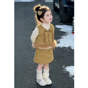 拜年服女童新年中式套装2026新款超好看洋气冬装