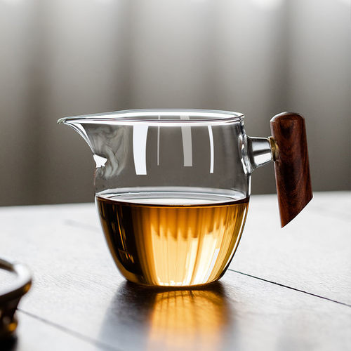 木把防烫玻璃公道杯分茶海