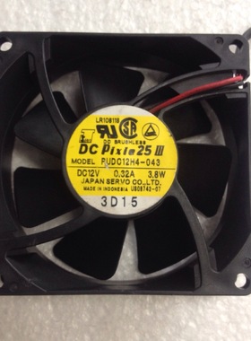 原装伺服SERVO PUDC12H4-043 8025 12v 0.32A 3.8W 8CM 机箱风扇