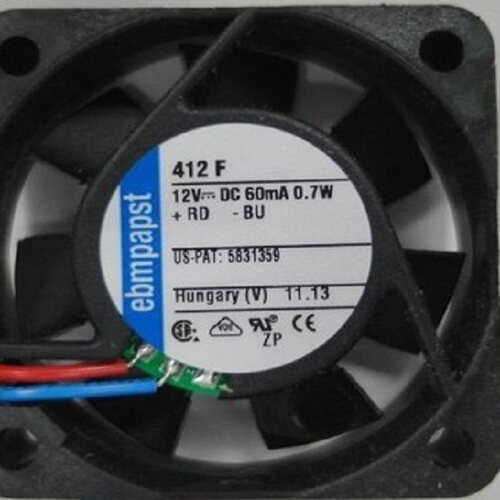 原装德国PAPST 4010 12V 0.8W TYP412F/2N 三线 4cm/厘米