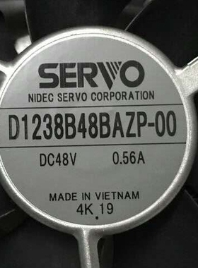 日本伺服SERVO 48V 0.56A 12038铝框散热风扇D1238B48BAZP-00