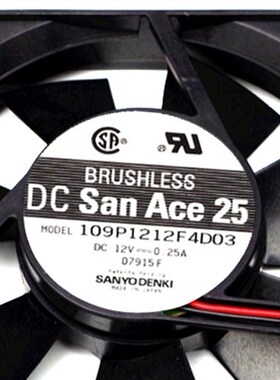 三洋 109P1212F4D03 12025 12V 0.25A 12CM/厘米静音机箱风扇