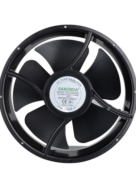 SANONDA KF25489HBL风扇风机原装正品25498MM全圆耐高温220V插片
