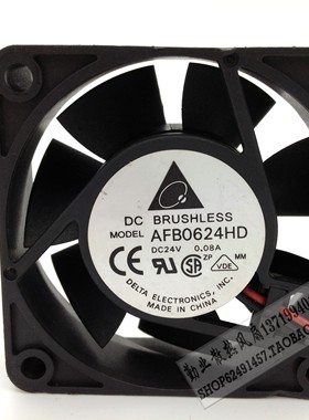 原装台达 6020 6cm变频器工业风扇 24V 0.08A AFB0624HD 双滚珠