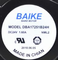 DBA17251B24H DC24V 1.60A 原装正品BAIKE 17251 铝框大风量风扇