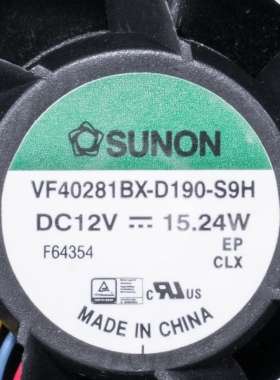 VF40281BX-D190-S9H 建准 4028 12V 15.24W 4厘米cm 超大风量风扇