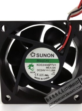 建准SUNON KDE2406PTS1 6025 6CM 1.9W 24v变频器工控机风扇