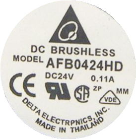 台达 AFB0424HD 4020 24V 0.11A 4CM 两线 变频器双滚珠 散热风扇