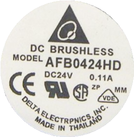 台达 AFB0424HD 4020 24V 0.11A 4CM 两线 变频器双滚珠 散热风扇