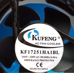 KF17251HA1BL工业风机110v散热风扇双滚珠轴承172 51m 150
