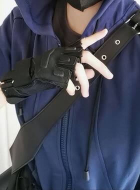 盗墓笔记同款黑色半指手套张起灵版无邪同款动漫表演COS出小哥帅