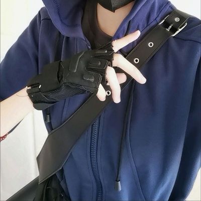 盗墓笔记同款黑色半指手套张起灵版无邪同款动漫表演COS出小哥帅