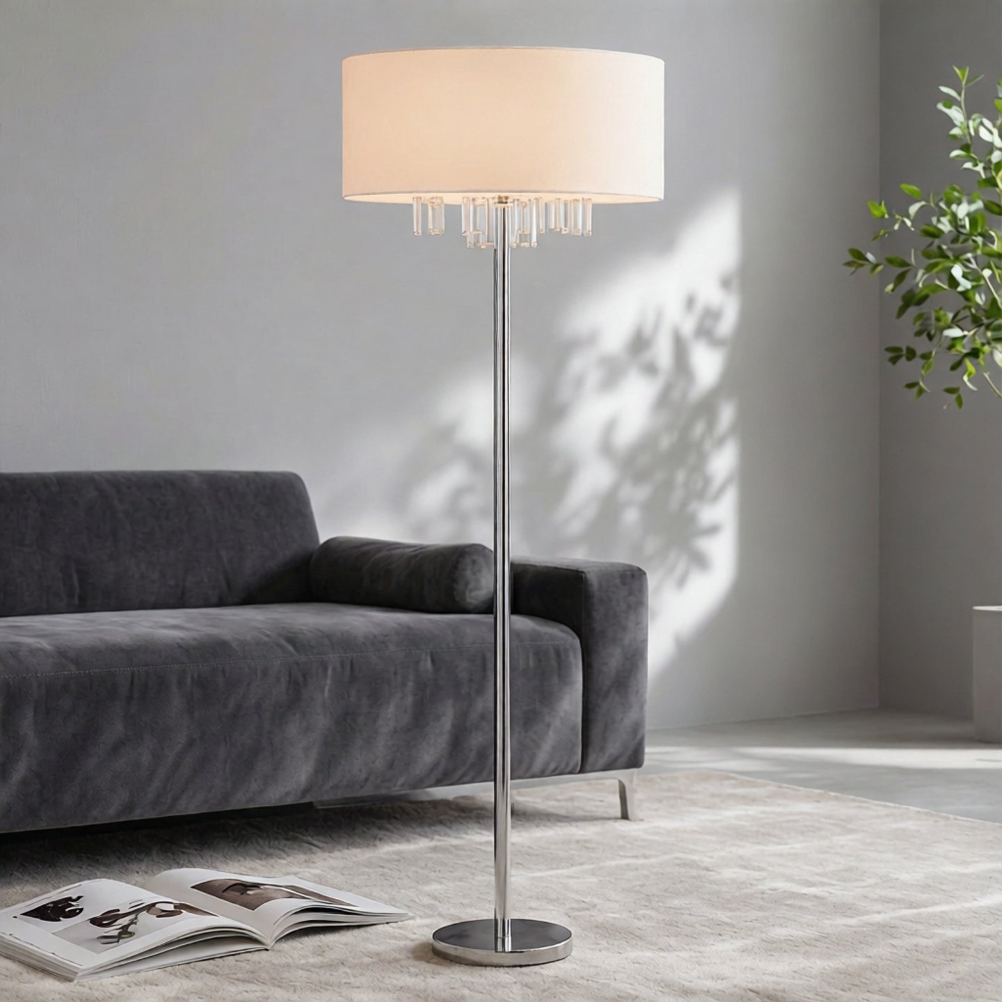 外贸出口现代简约金属落地灯客厅卧室书房装饰灯创意轻奢立式台灯