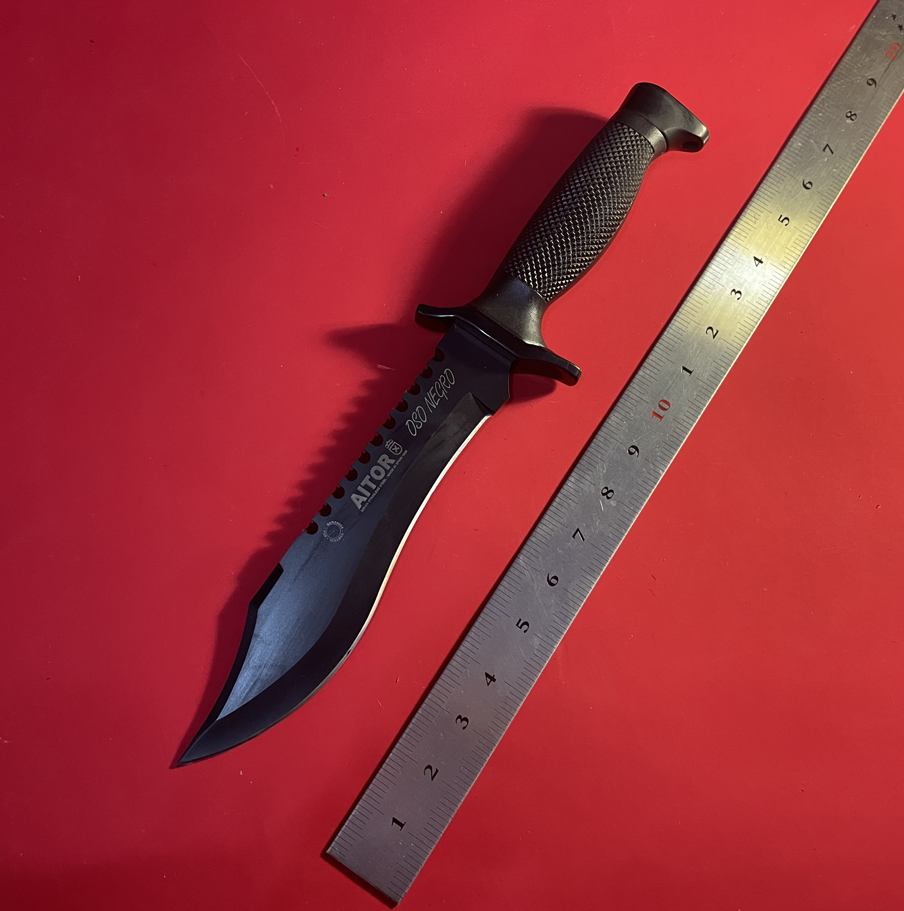 西班牙进口aitor/奥托oso户外多功能生存刀csgo鲍伊猎刀背齿军刀