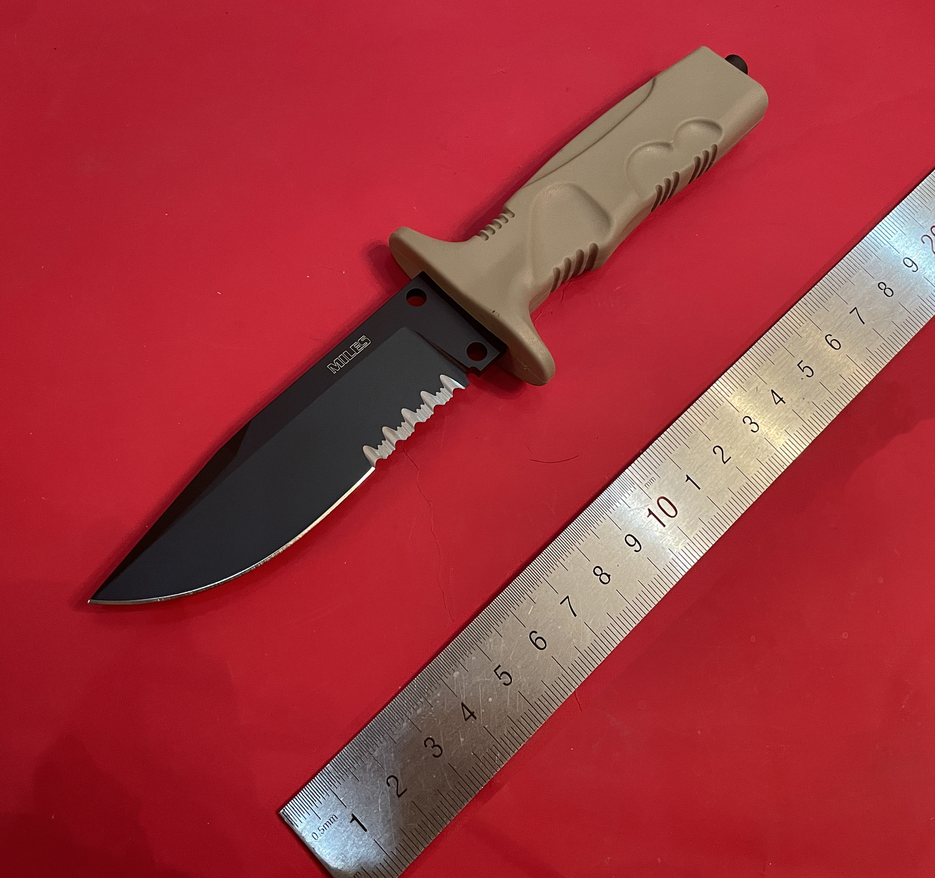 意大利进口fox狐狸直刀fkmd miles露营户外多功丛林刀随身步兵刀