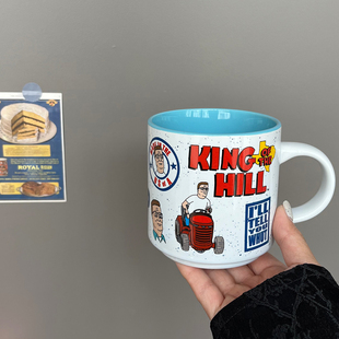 美国动画一家之主马克杯水杯陶瓷咖啡杯乡巴佬希尔 350ml