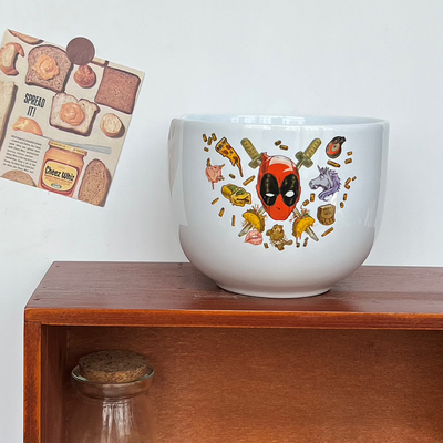 漫威X战警死侍卡通陶瓷汤碗