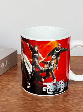 美国嘻哈说唱黑眼豆豆Black Eyed Peas马克杯陶瓷水杯 350ml 原单
