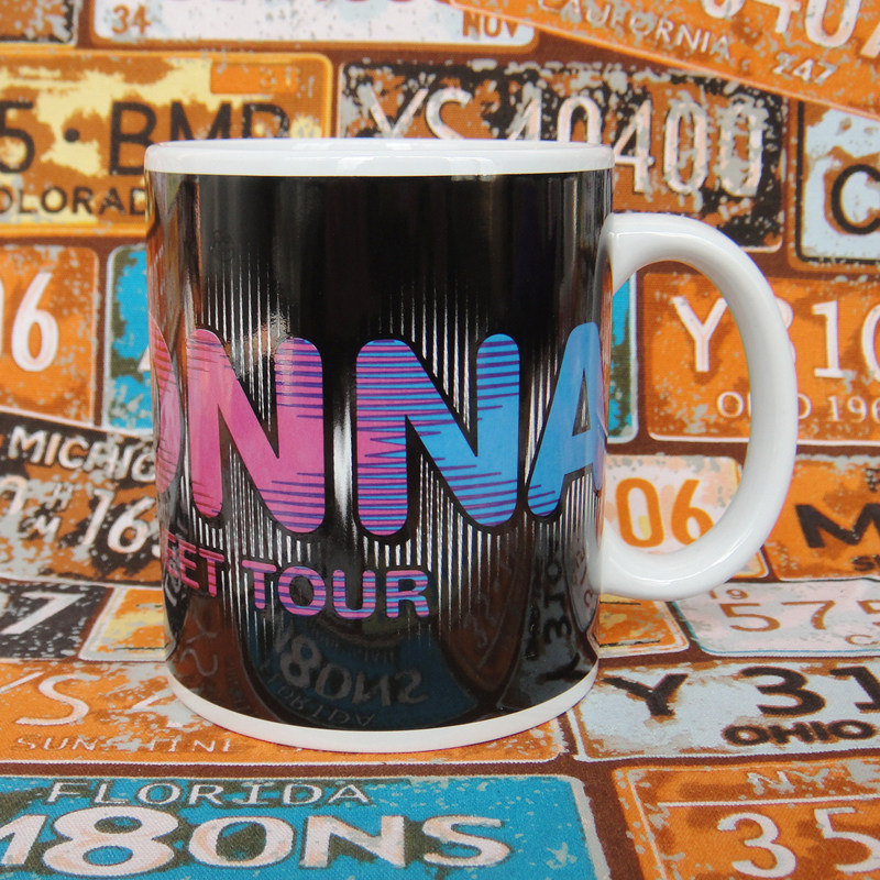 外贸 美国巨星 音乐天后麦当娜madonna 电影周边马克水杯子收藏杯