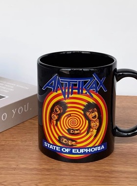 外贸原单 炭疽乐队Anthrax陶瓷马克杯咖啡杯水杯子收藏潮杯