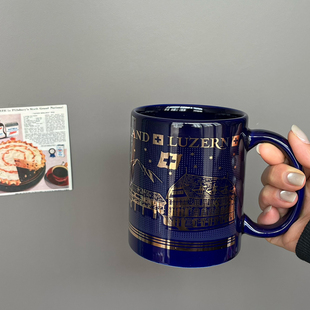 Switzerland瑞士城市周边马克杯陶瓷水杯旅行纪念杯礼物杯 350ml