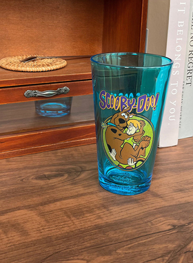 玻璃杯史酷比大丹狗Scooby-Doo水杯饮料杯美国动画周边480ml 原单