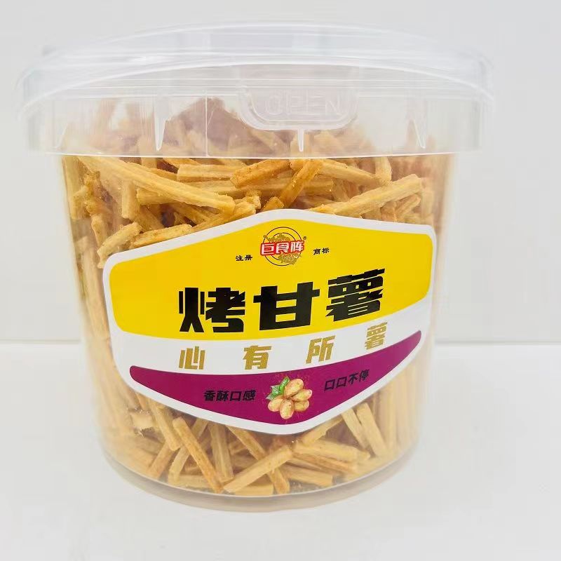 巨食阵烤甘薯280g桶装小薯条休闲传统儿时怀旧零食小吃膨化食品