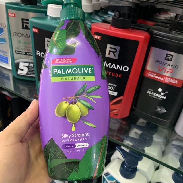 泰国palmolive棕榄洗发水清爽去屑柔顺600ml  紫色橄榄