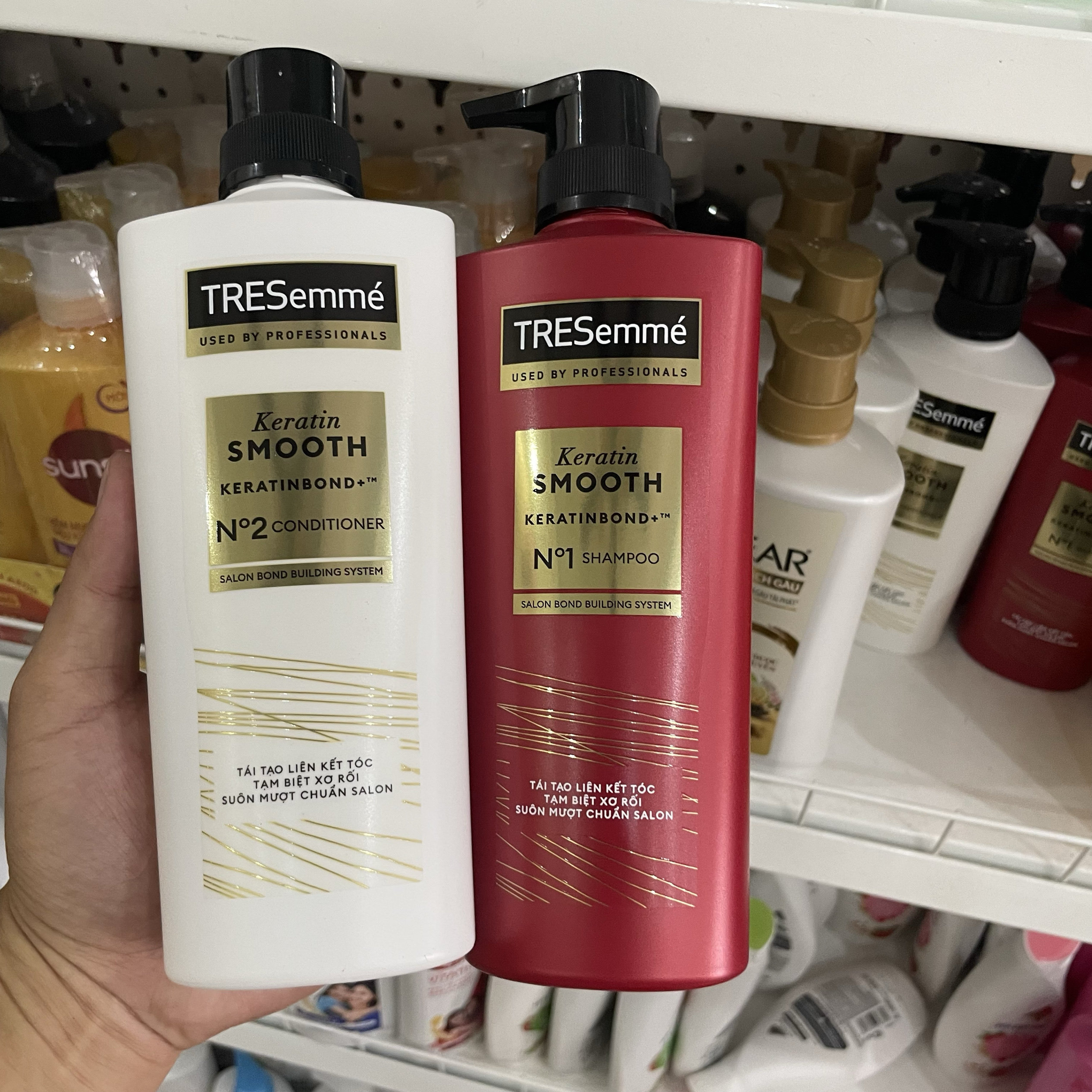 越南版TRESemme 炫诗彩丝洗发水护发素柔顺修复480g
