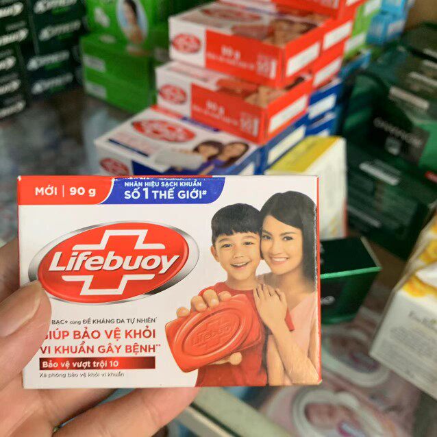 越南正品卫宝除菌香皂十效多护洗澡沐浴洗手家庭装90克 红色盒