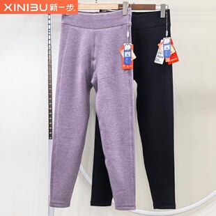 底棉裤 加绒560克厚款 52132 女加厚驼绒羊毛贴片保暖裤 新一步大鹅裤