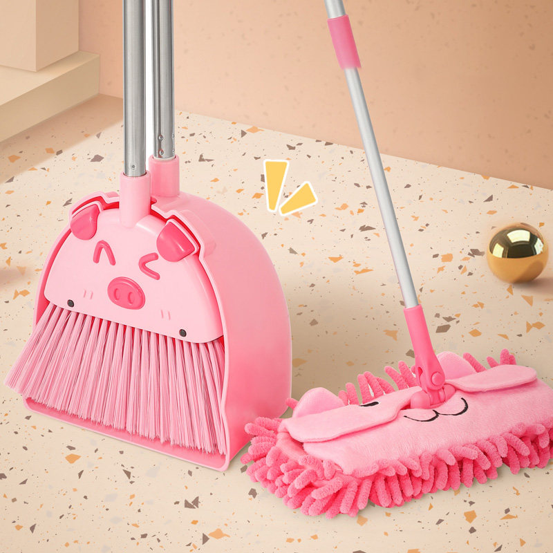 升级加高儿童小扫把簸箕套装