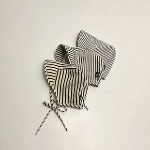 婴儿帽子夏季薄款棉麻大帽檐套头帽男女宝宝宫廷帽系带防晒遮阳帽