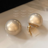 复古法式 大珍珠耳环女轻奢气质高级感耳钉夸张大气巨好看耳饰耳扣
