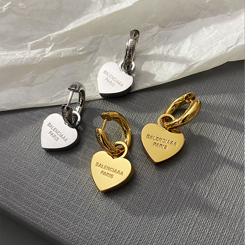 B家金属爱心耳环耳圈耳扣耳饰