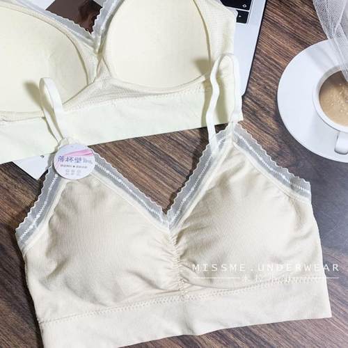 法式蕾丝边乳胶固定杯美背