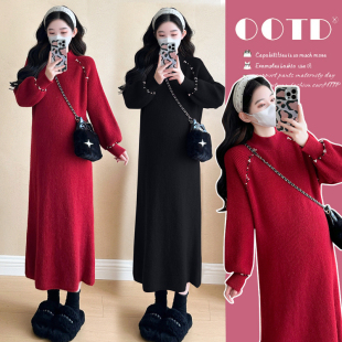 孕妇装 两件套装 加绒加厚卫衣时尚 弯刀裤 百搭休闲宽松大码 2025新款